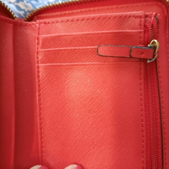 Kate Spade Red Laurel Way Darci Zip Leather Wallet NWOT - Picture 14 of 15